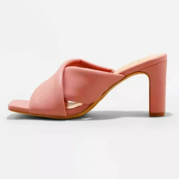 NEW A NEW DAY * CLEMENTINE CROSSBOW MULES MAUVE PINK 7.5 - Picture 2 of 8